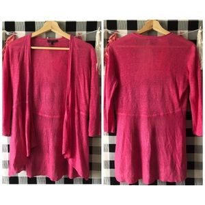 Eileen Fisher Pink Open Cardigan XS